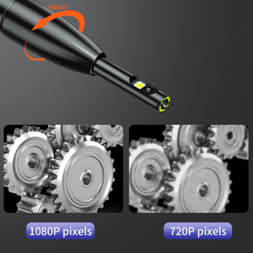 Endoscope industriel rotatif P120 à double lentille de 8 mm avec écran, diamètre du tuyau arrière de 16 mm, spécification : tube de 2 m SH5201253-010